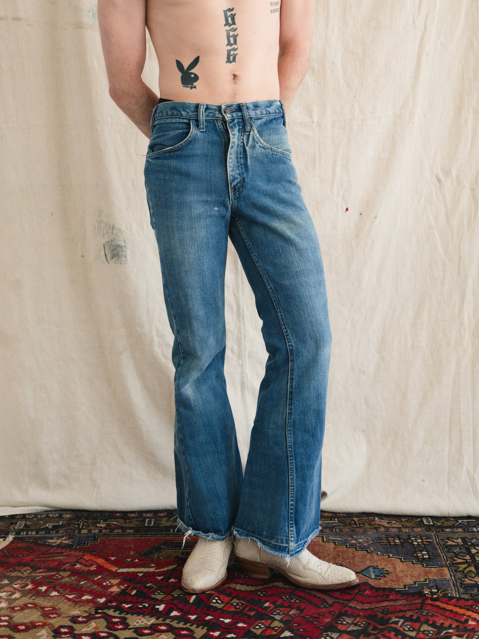 1970s Flared Denim Jeans 28x31