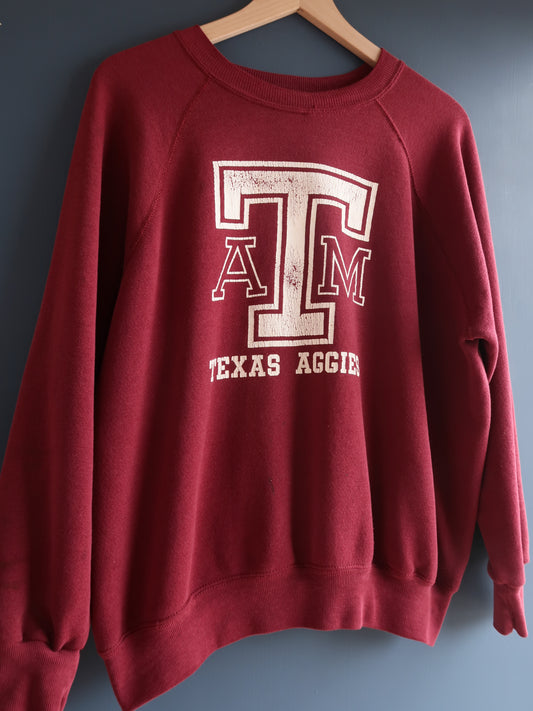 1980s Texas A&M College Sweatshirt Size L