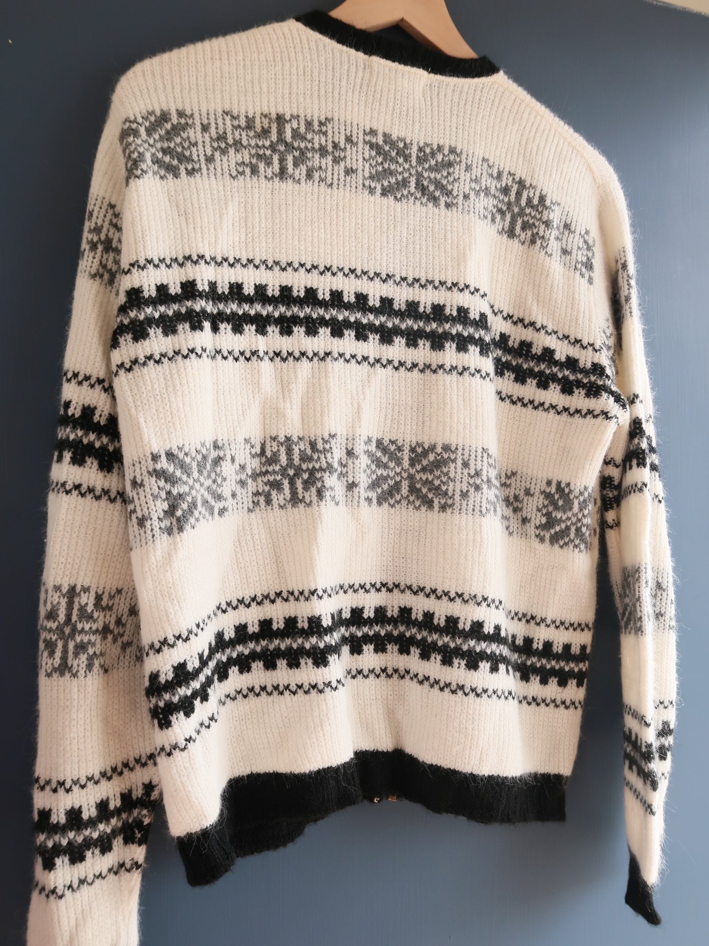1960s Revere Nordic Zip Up Sweater Size M
