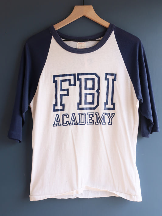 1980s FBI Academy Raglan Tee Size M