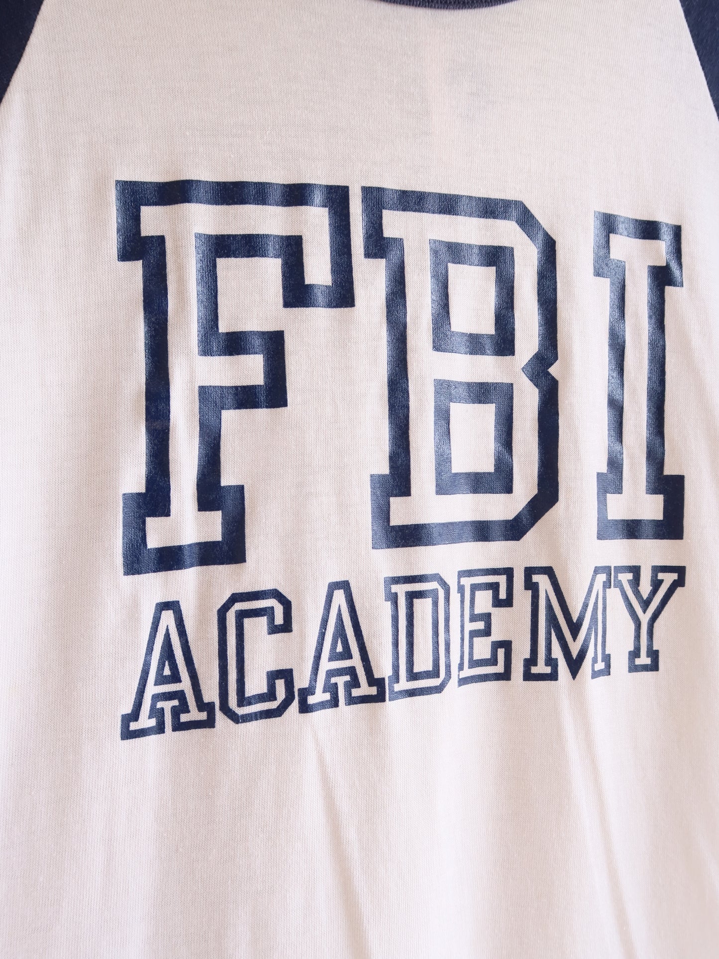 1980s FBI Academy Raglan Tee Size M