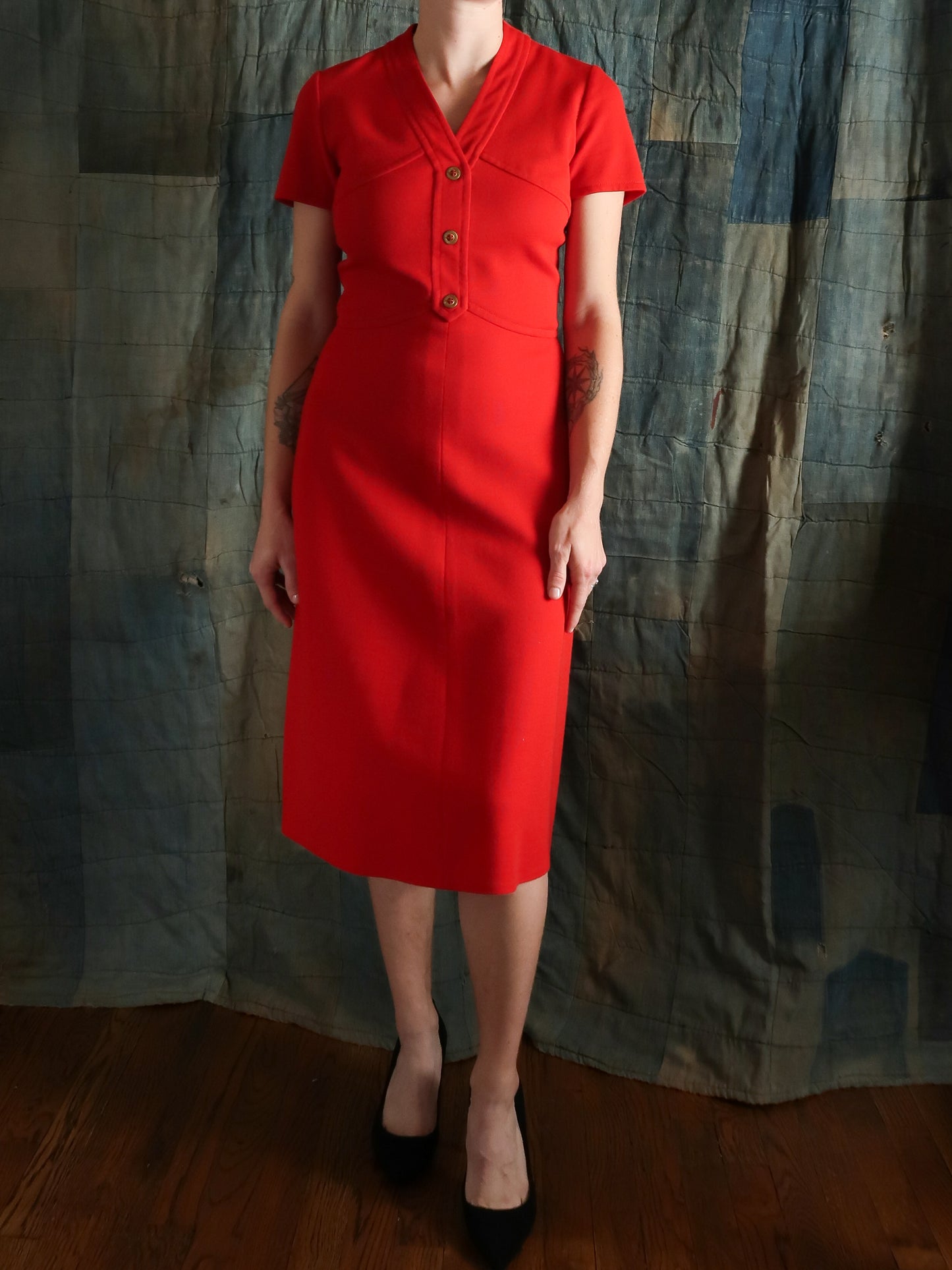 1950s/60s Red Dress Size S/M