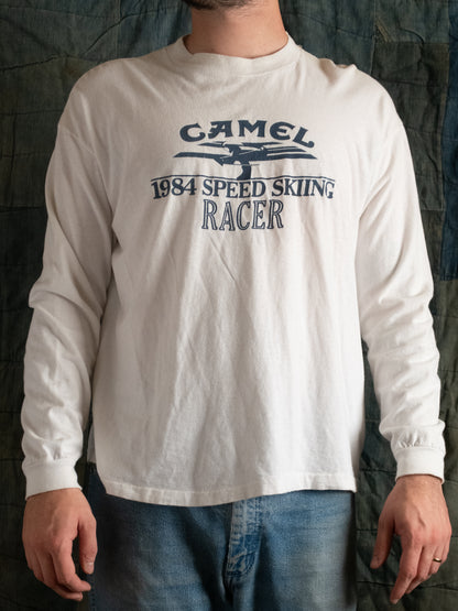 1980s LS Camel Speed Skiing Racer T-Shirt Size L/XL